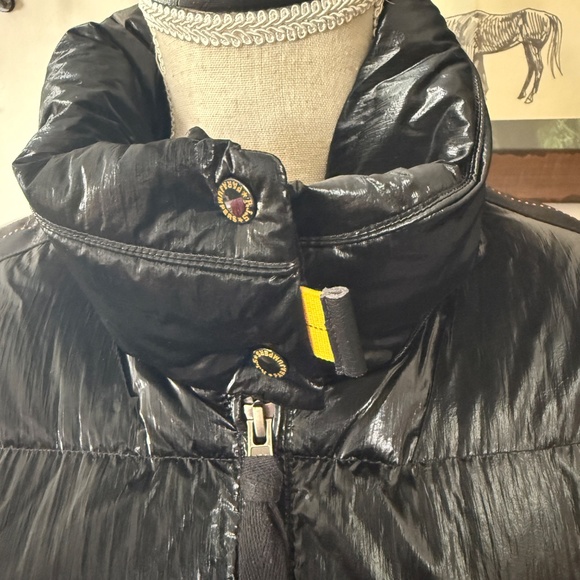 Parajumpers Pia Shiny Down Coat S Black $595 - Picture 5 of 7